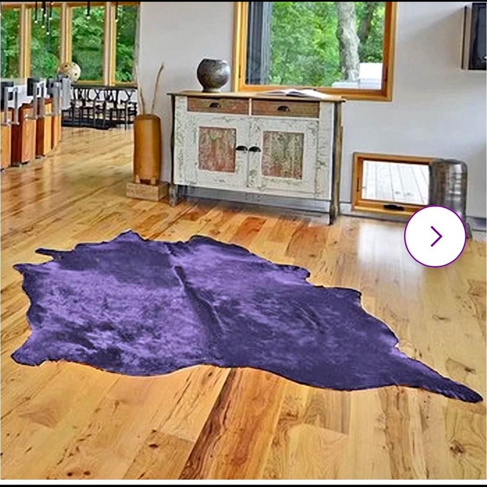 Purple Cowhide Rug